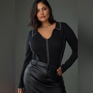 Pilcro Black Long Sleeve Top size XL